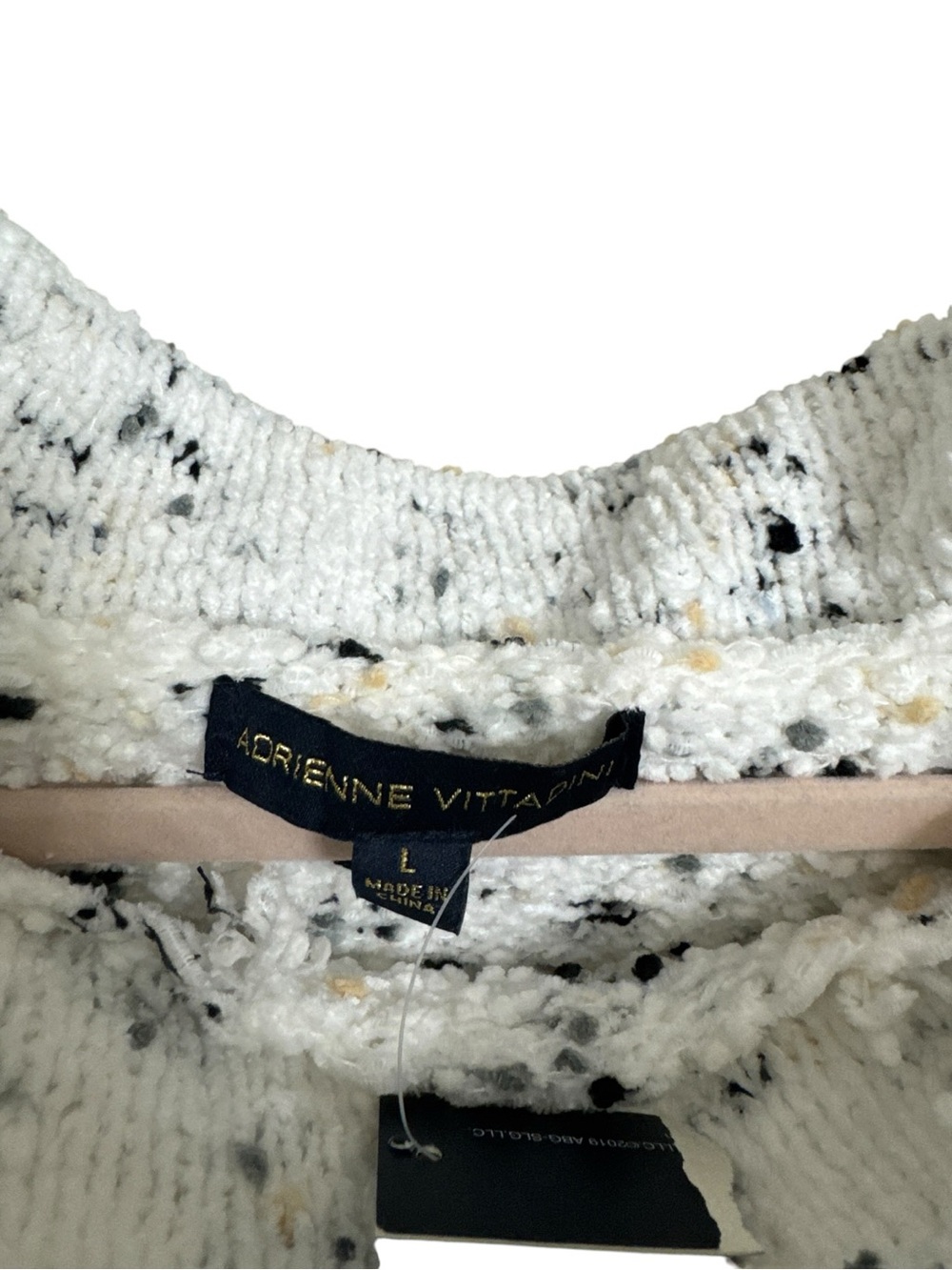 Adrienne Vittadini Speckled Cowl Neck Knit Sweater Size Large NWT - Picture 4 of 8